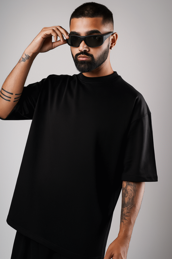 Black Oversize T shirt - Unisex - Image 3